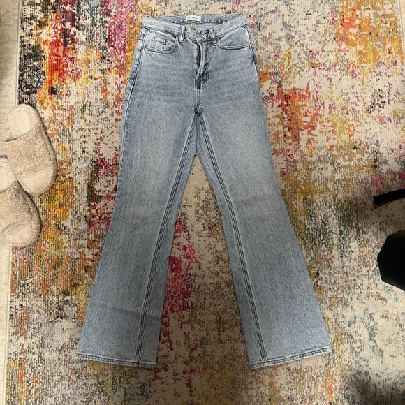 light blue high waisted bootcut jeans - Picture 2 of 4